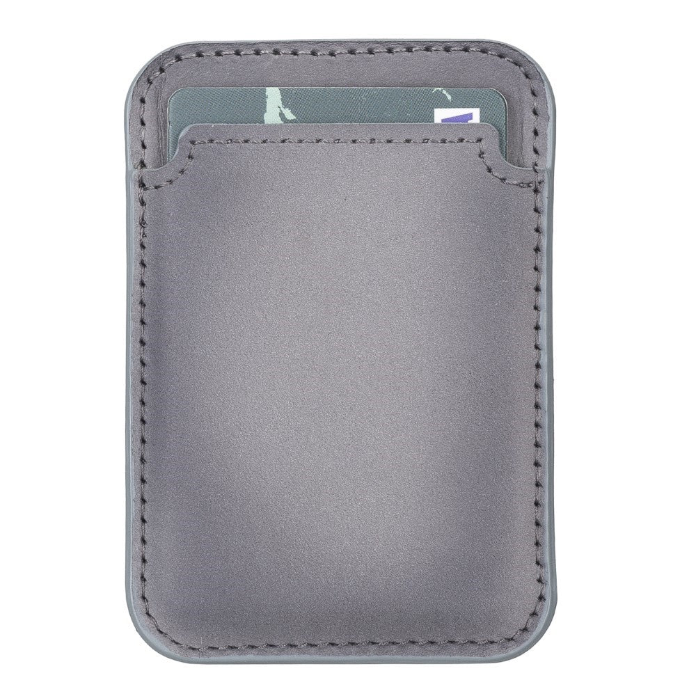 Maggy Leather Card Holder RST9EF Gray