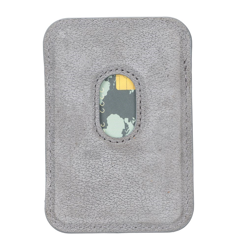 Maggy Leather Card Holder RST9EF Gray