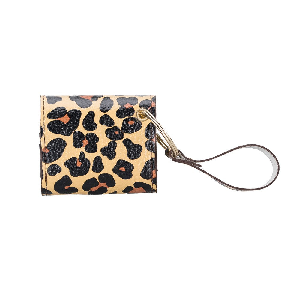 Apple AirPods 3rd generation Compatible Leather Case Mai Snap Leopard