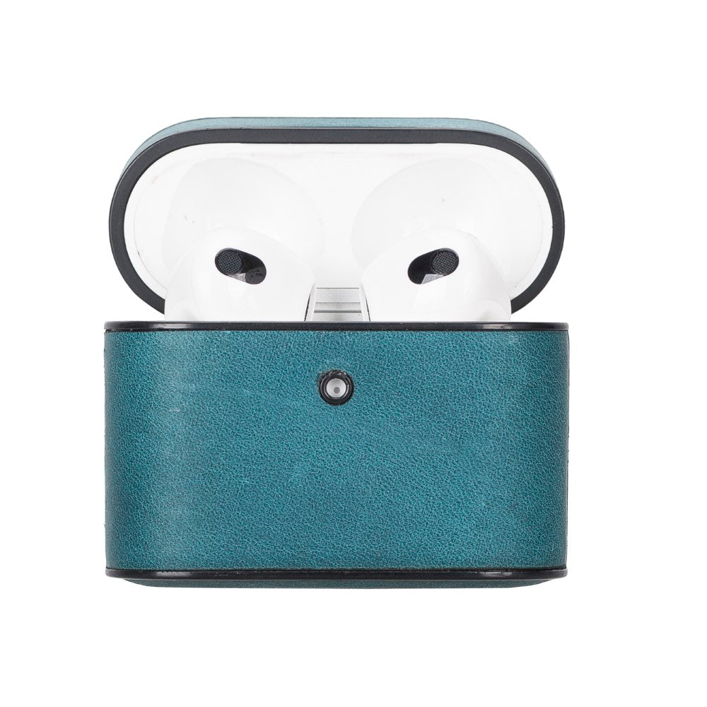 Casquet Apple AirPods 3rd generation Compatible Leather Case AA32 Blue 