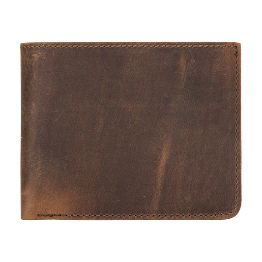 Paul Leather Wallet and Card Holder, 12 Card Compartments, Antique Brown