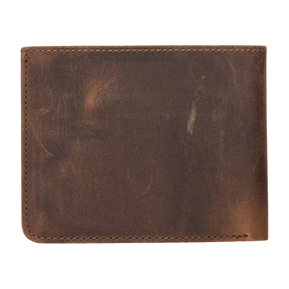 Paul Leather Wallet and Card Holder, 12 Card Compartments, Antique Brown