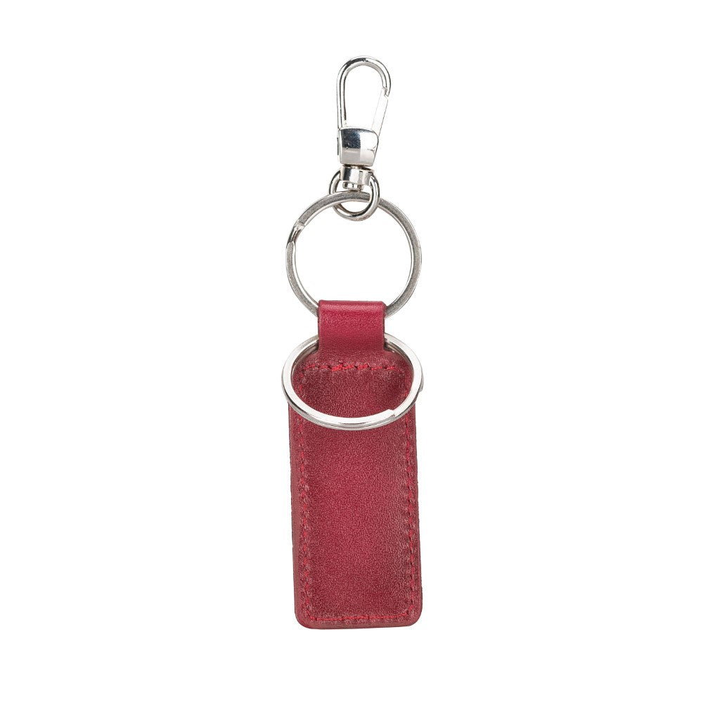 Mina Leather Keychain V4EF Red