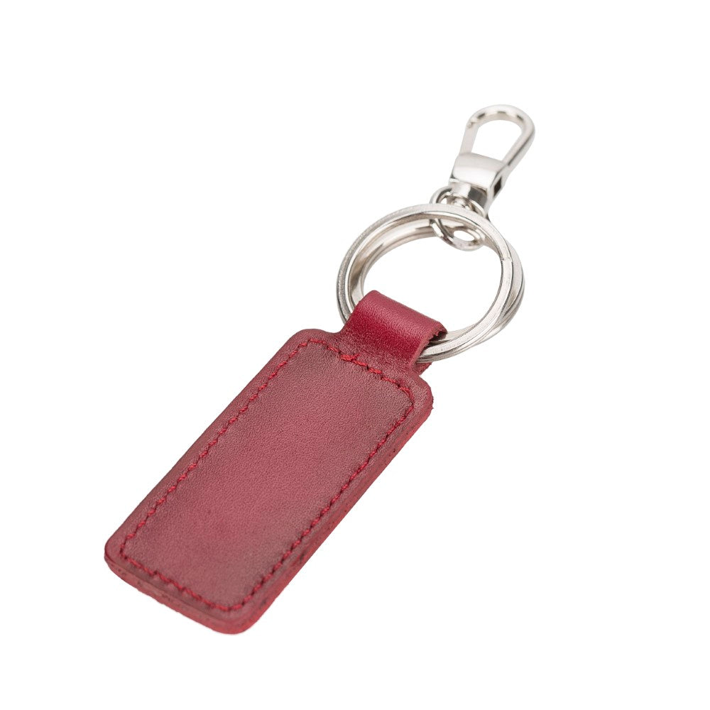 Mina Leather Keychain V4EF Red