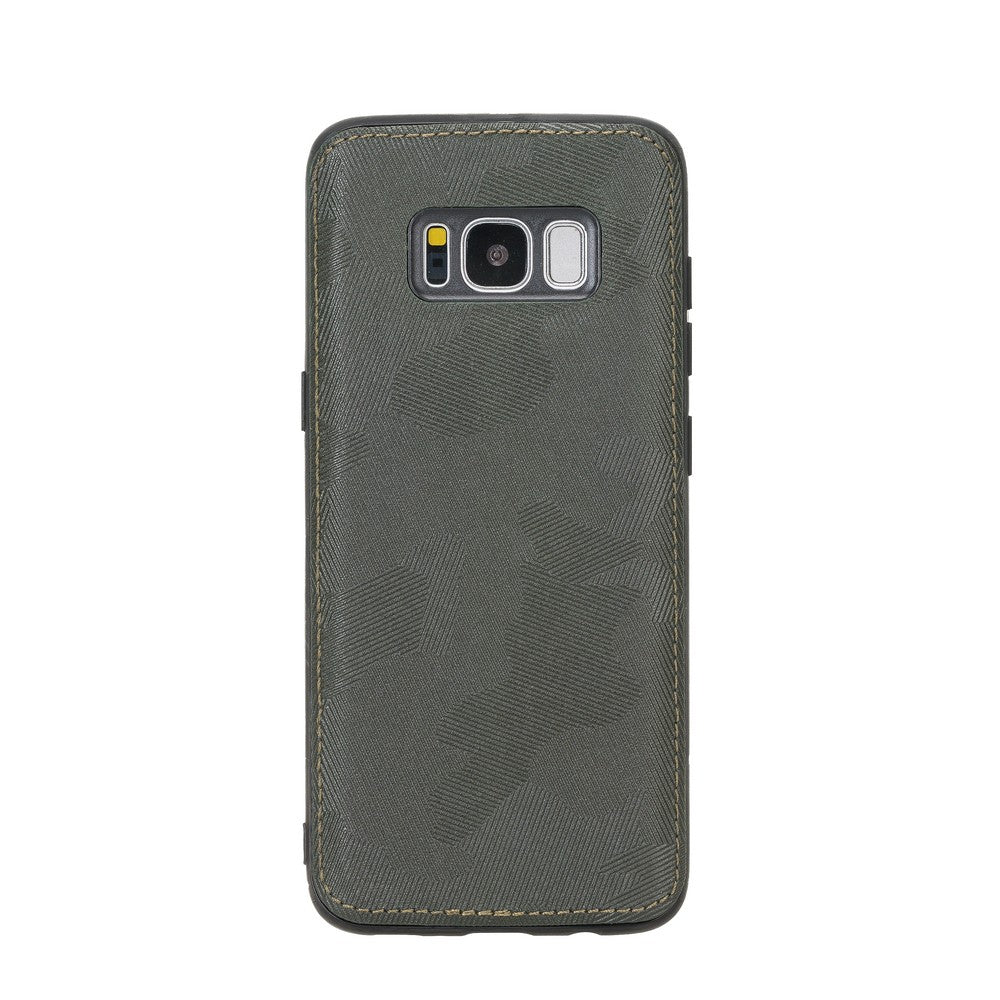 Samsung Galaxy S8 Compatible Leather Wallet Case Camouflage Green