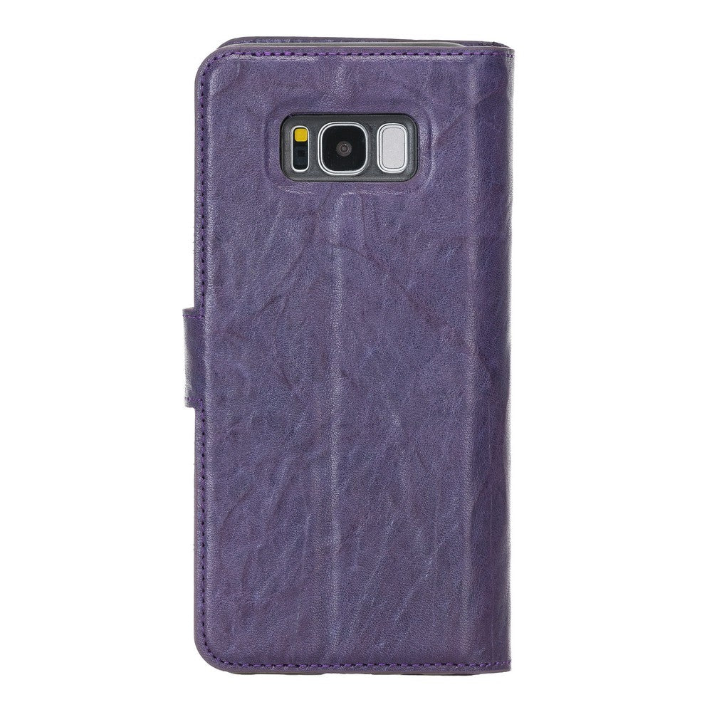 Samsung Galaxy S8 Plus Compatible Leather Wallet Case B13 Lilac