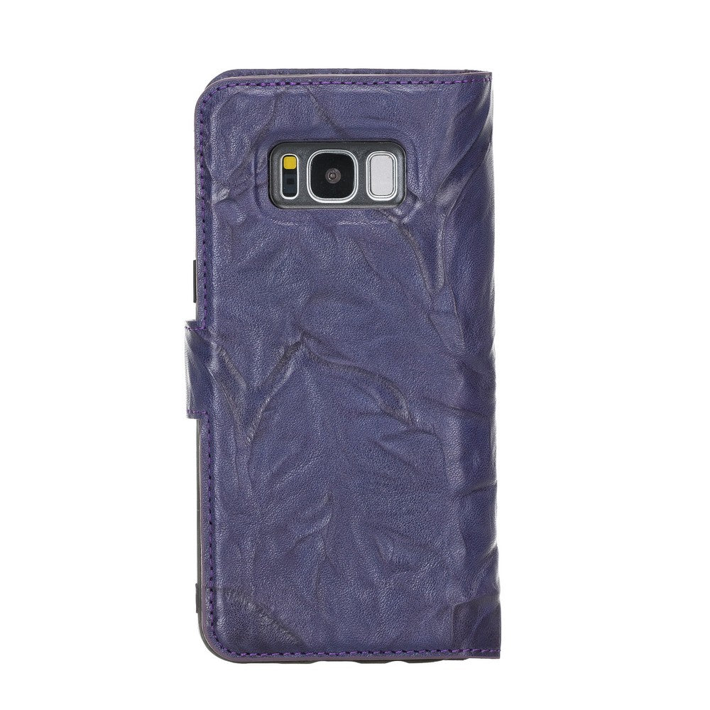 Samsung Galaxy S8 Compatible Leather Wallet Case B13 Lilac