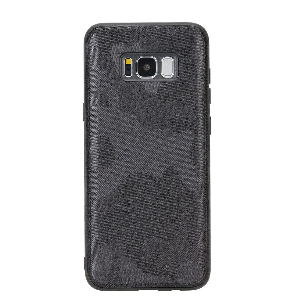 Samsung Galaxy S8 Plus Compatible Leather Wallet Case Camouflage Black