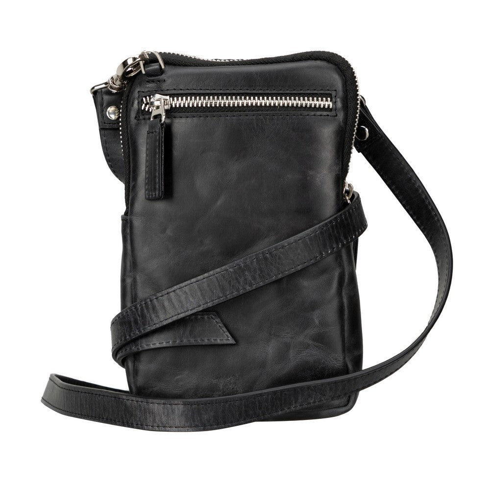 Nino Real Leather Men's Crossbody Bag Antique Black