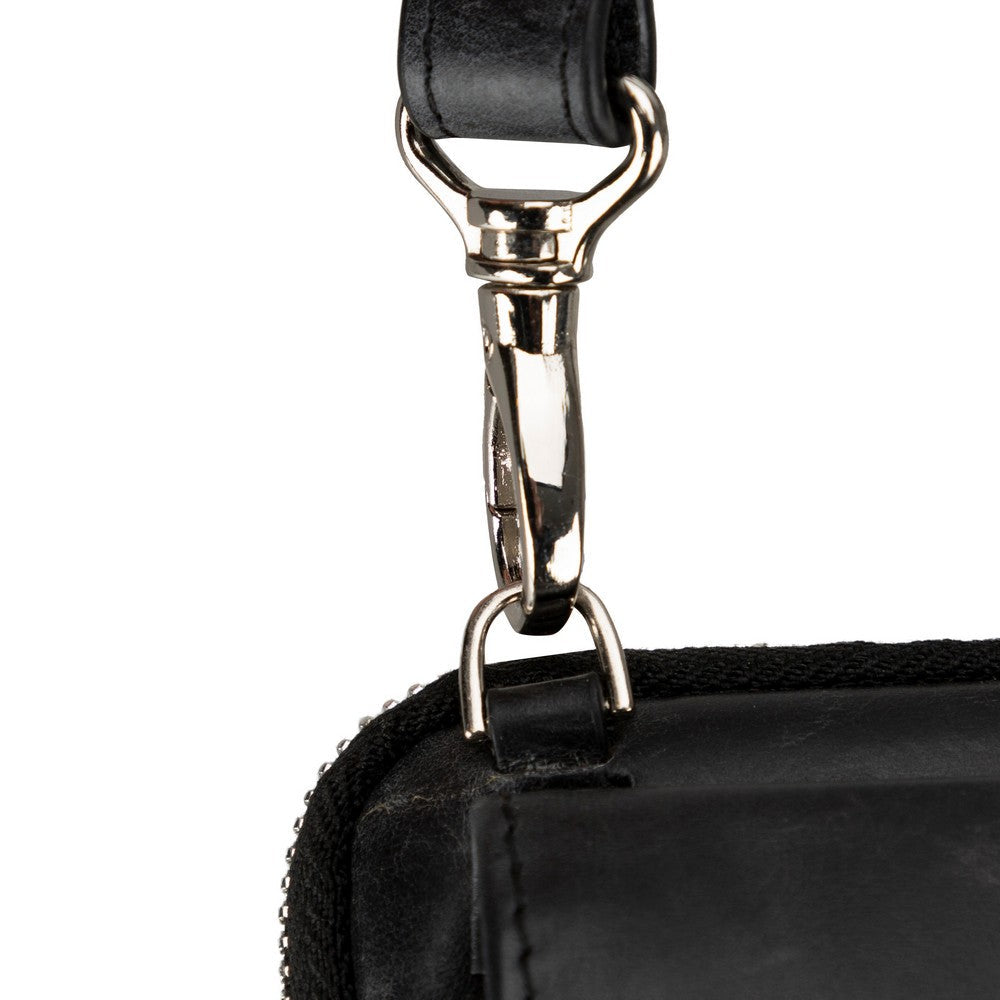 Nino Real Leather Men's Crossbody Bag Antique Black