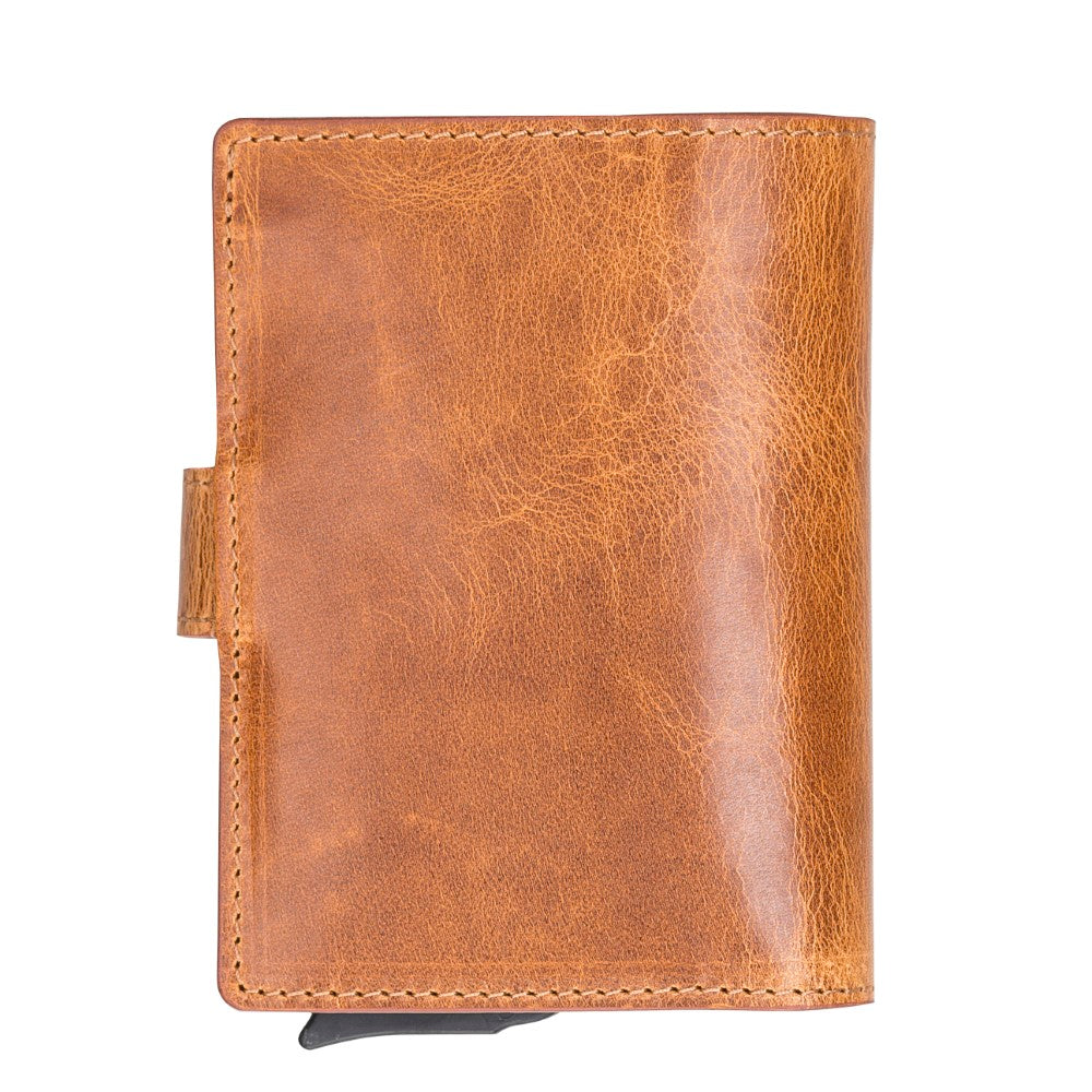 Palermo Leather Wallet with Card Holder Mechanism V18 Tan