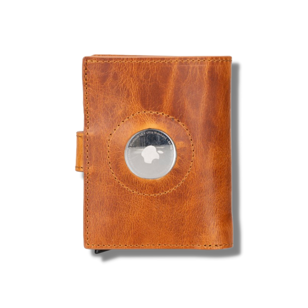 Palertag Leather Wallet, Apple AirTag Compatible V18