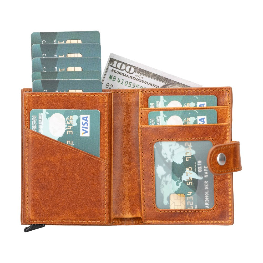 Palertag Leather Wallet, Apple AirTag Compatible V18