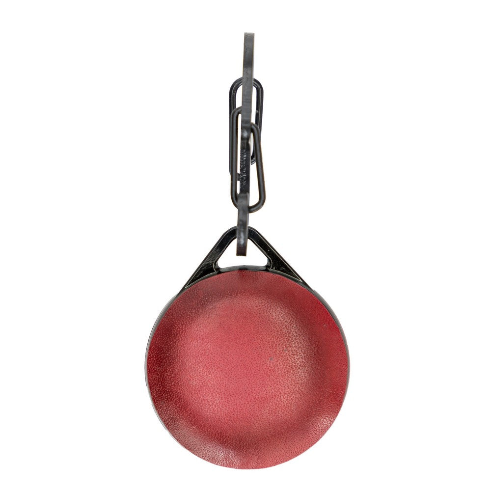 Apple AirTag Compatible Leather Keychain Pelit V4EF Red