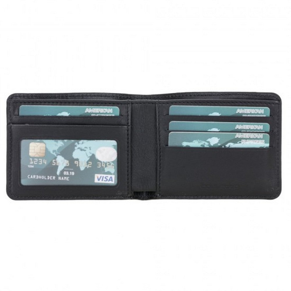 Pier Wallet, 8 Card Compartments, Rustic Black