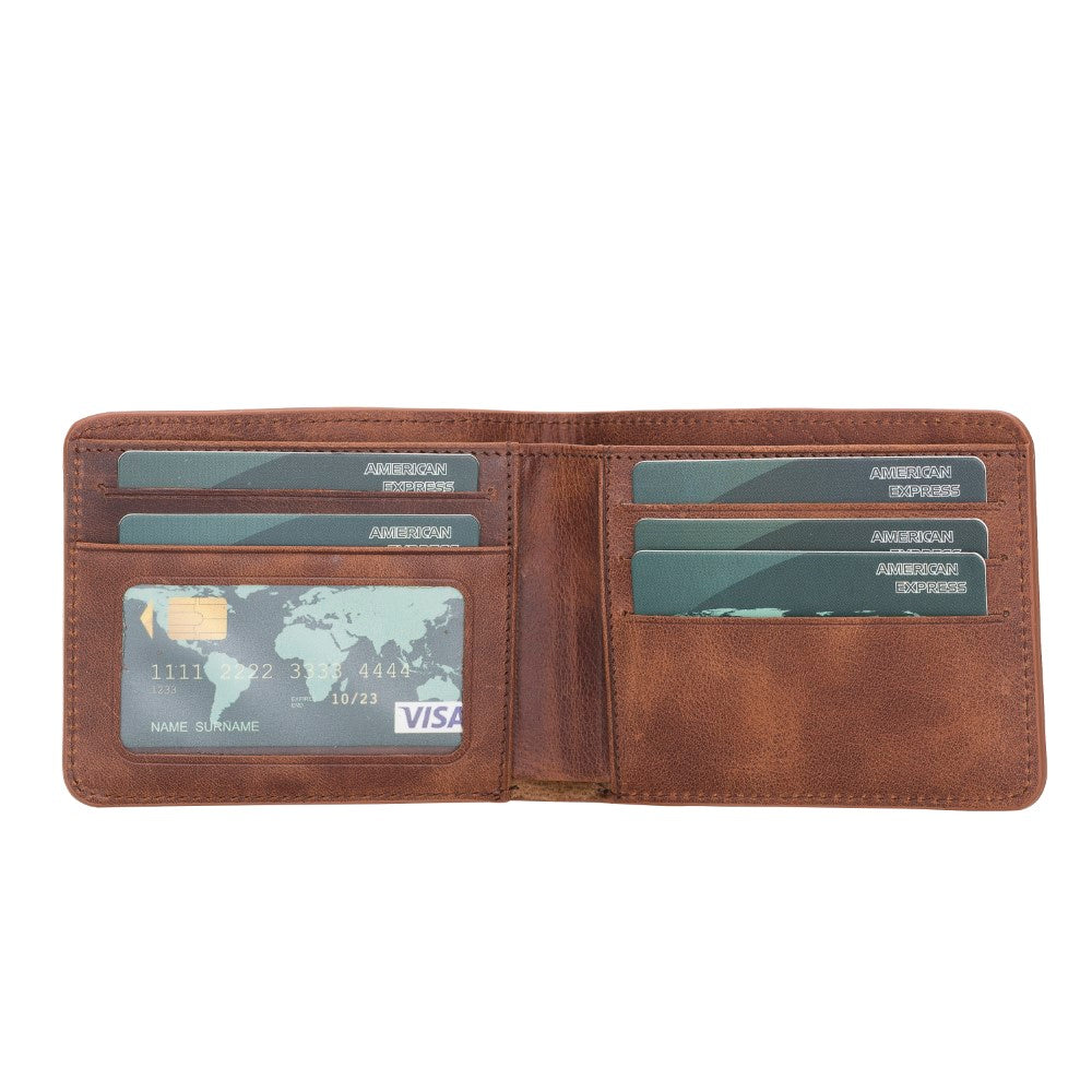 Pier Wallet, 8 Card Compartments, Rustic Brown