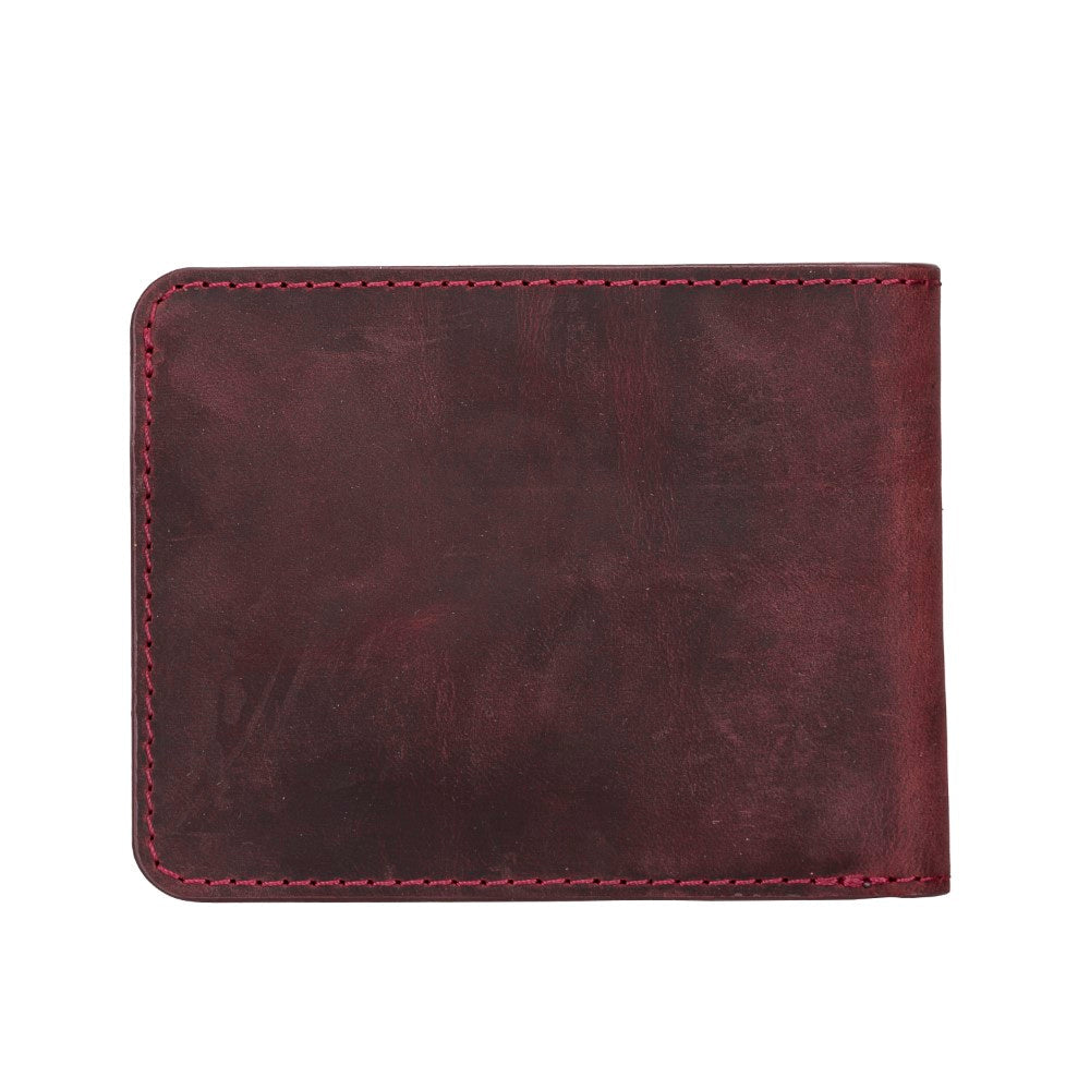 Pier Wallet, 8 Card Compartments, Rustic Claret Red