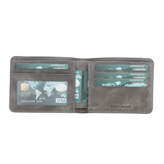 Pier Wallet, 8 Card Compartments, Effect Gray