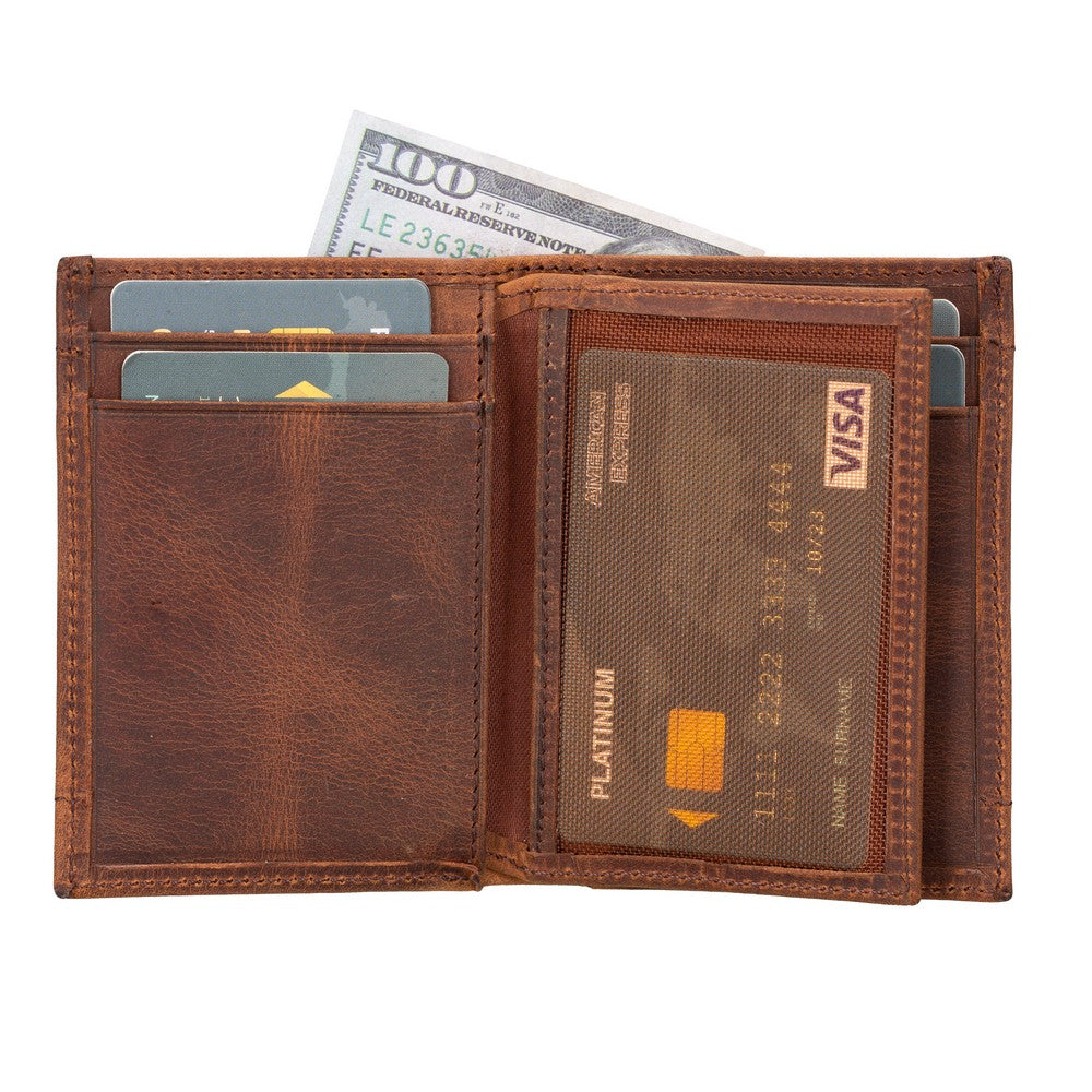 Airmaka AirTag Compatible Leather Wallet G2 Brown