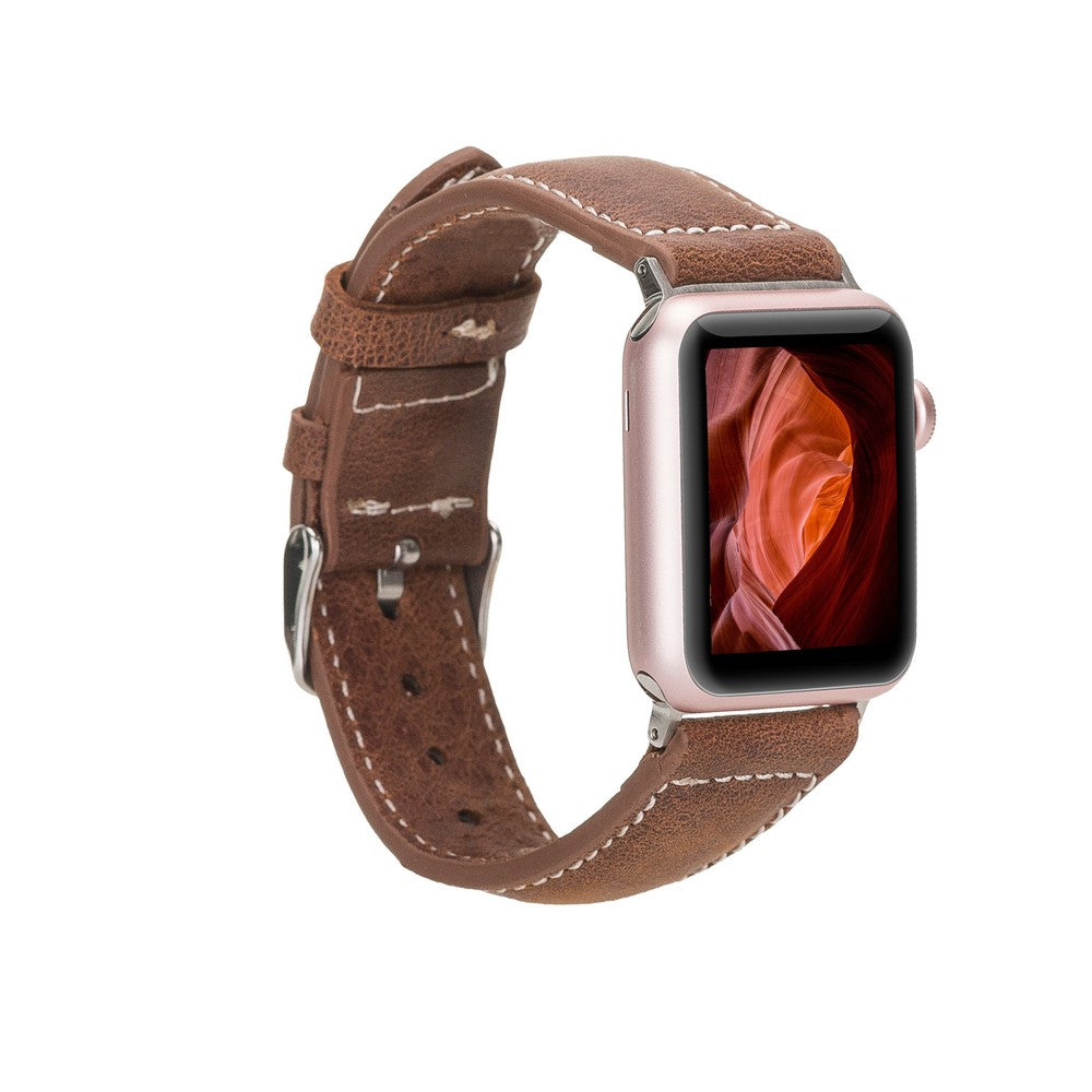 Apple Watch Compatible Leather Band, Sports Model, Milk Coffee