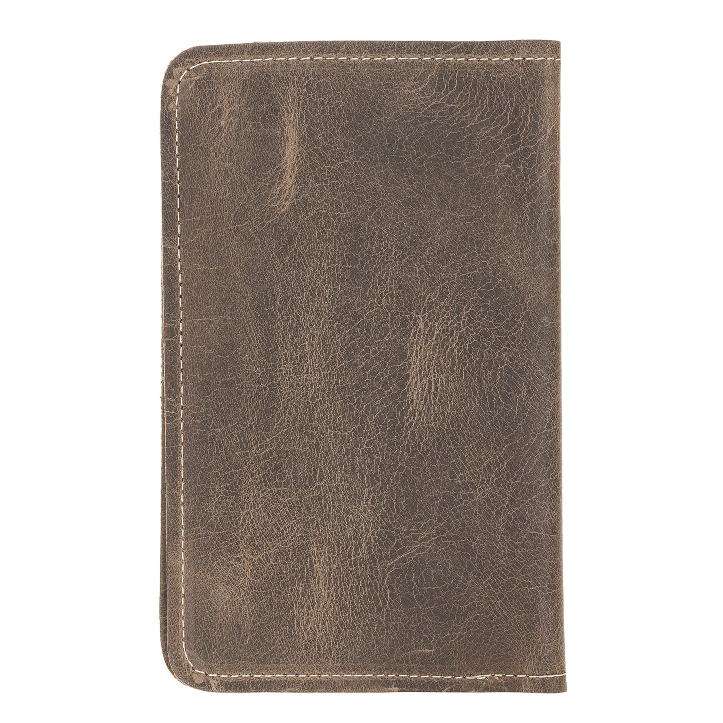 Passport Cover with Leather Wallet, 4 Card Compartments, Antique Brown