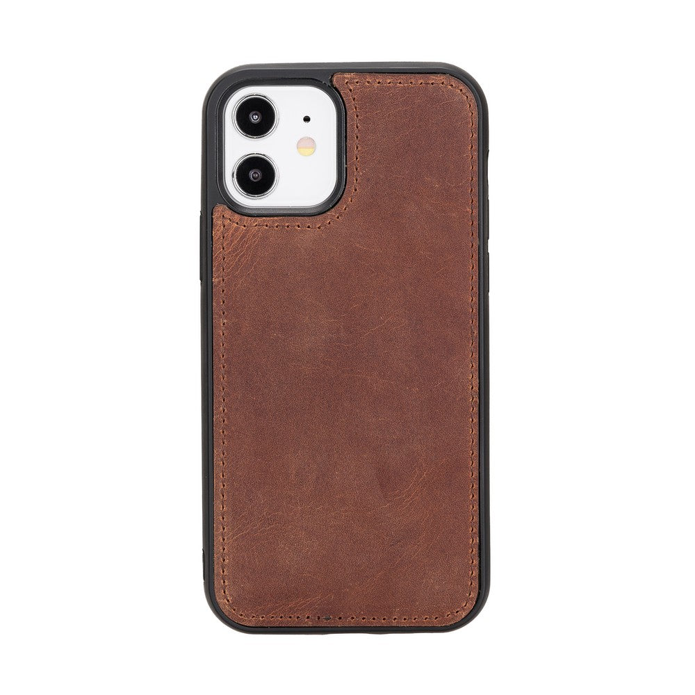 Apple iPhone 12 Compatible Leather Wallet Case G2 Antique Brown