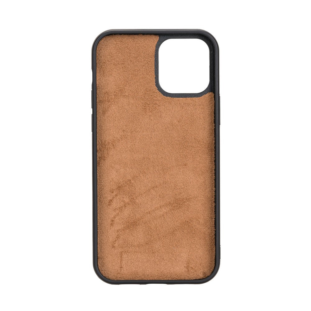 Apple iPhone 12 Compatible Leather Wallet Case RST2EF Brown