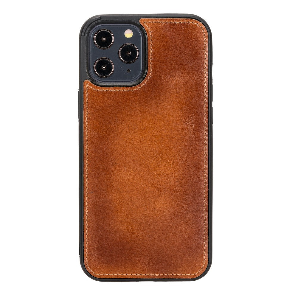 Apple iPhone 12 Pro Max Compatible Leather Wallet Case RST2EF Brown