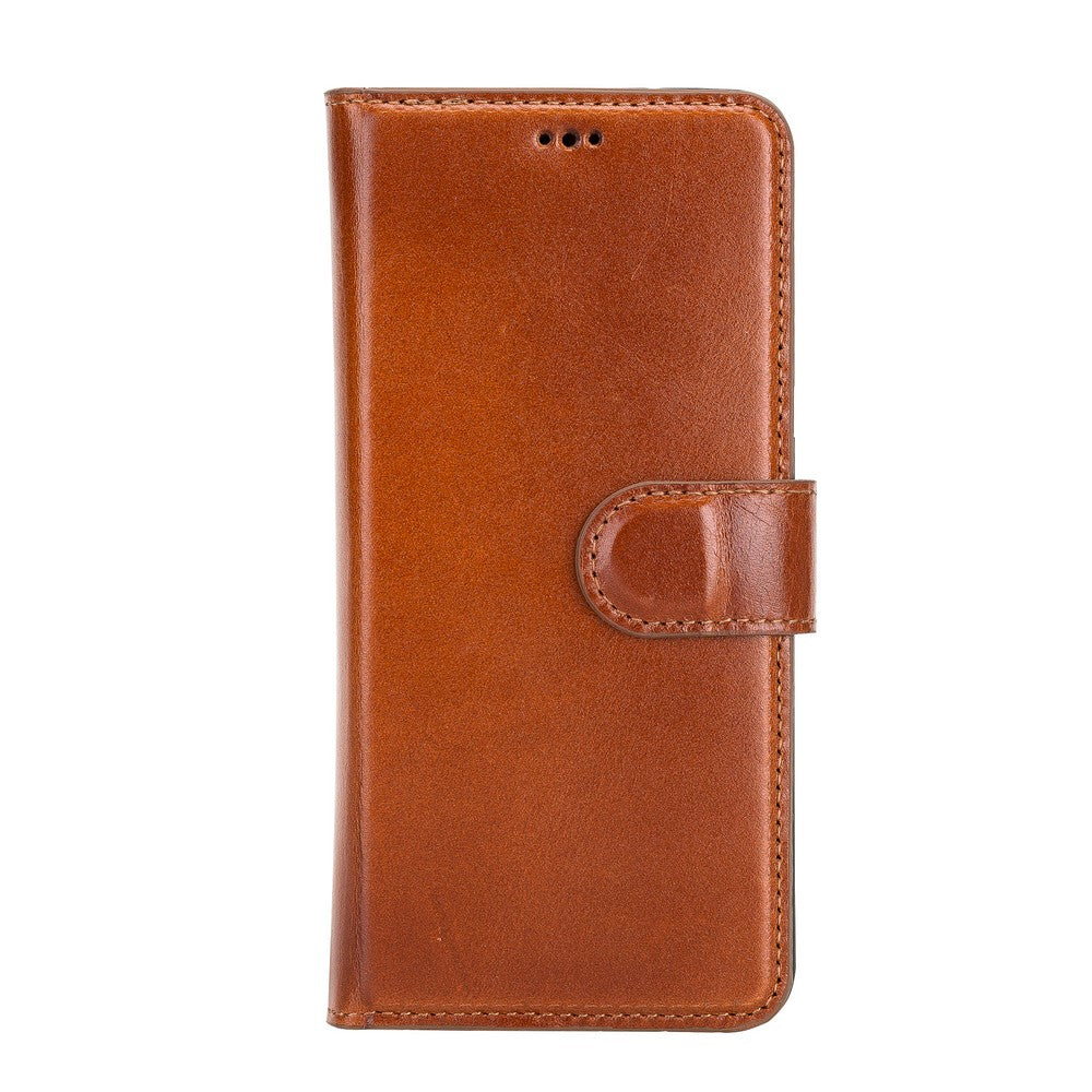 Samsung Galaxy S20 Compatible Leather Wallet Case RST2EF Brown