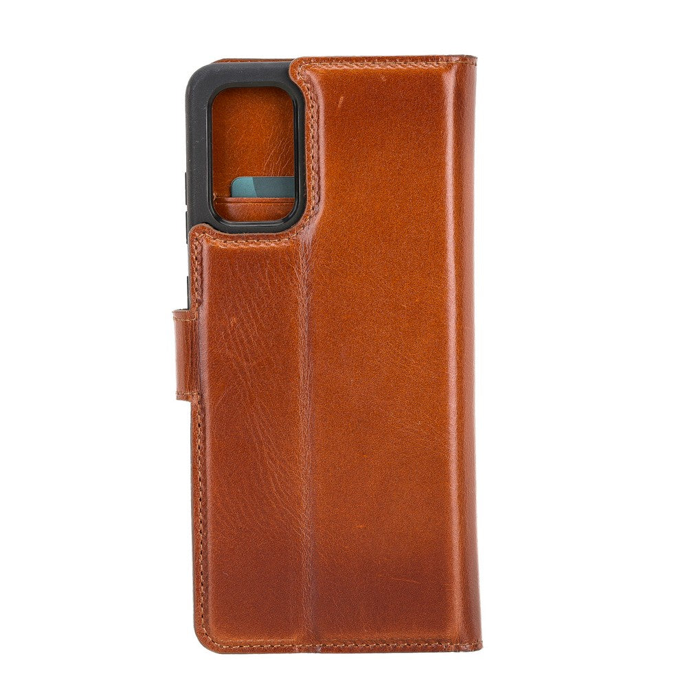 Samsung Galaxy S20 Plus Compatible Leather Wallet Case RST2EF Brown