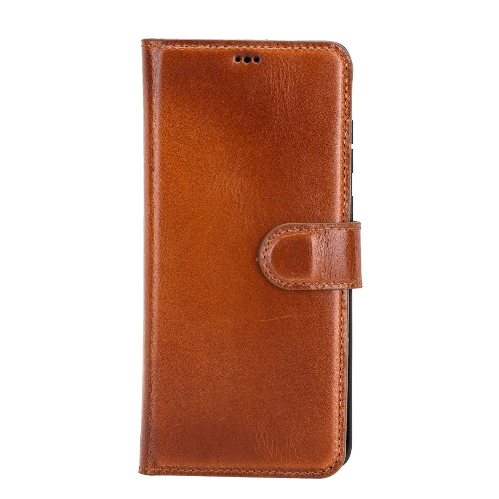 Samsung Galaxy S20 Plus Compatible Leather Wallet Case RST2EF Brown