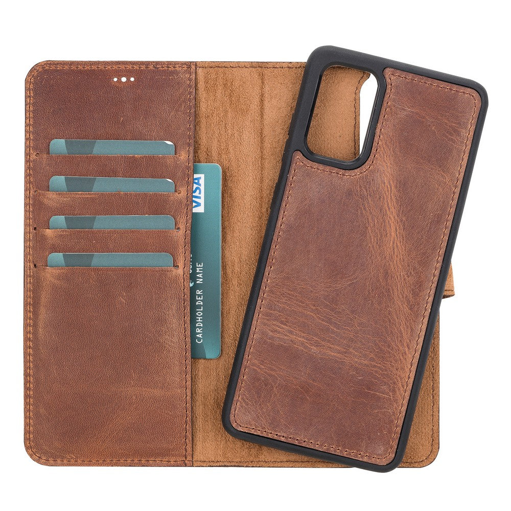 Samsung Galaxy S20 Ultra Compatible Leather Wallet Case G2 Brown