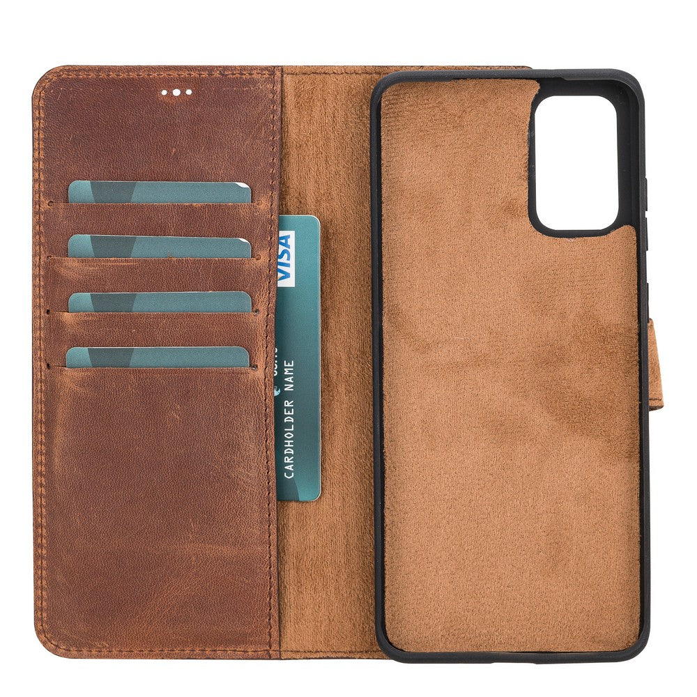 Samsung Galaxy S20 Ultra Compatible Leather Wallet Case G2 Brown