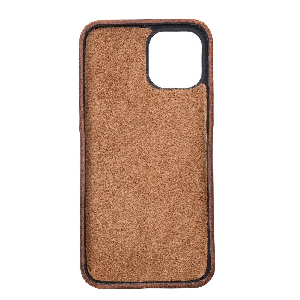 Apple iPhone 12 Pro Max Compatible Leather Back Cover ROCK G2 Brown