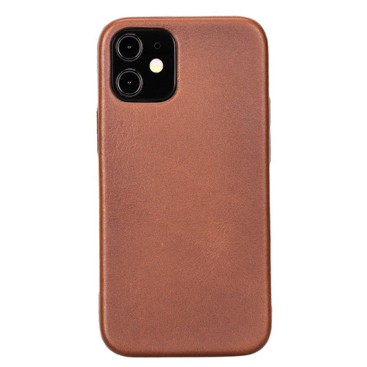 Apple iPhone 12 mini Compatible Leather Back Cover ROCK RST2EF Tan