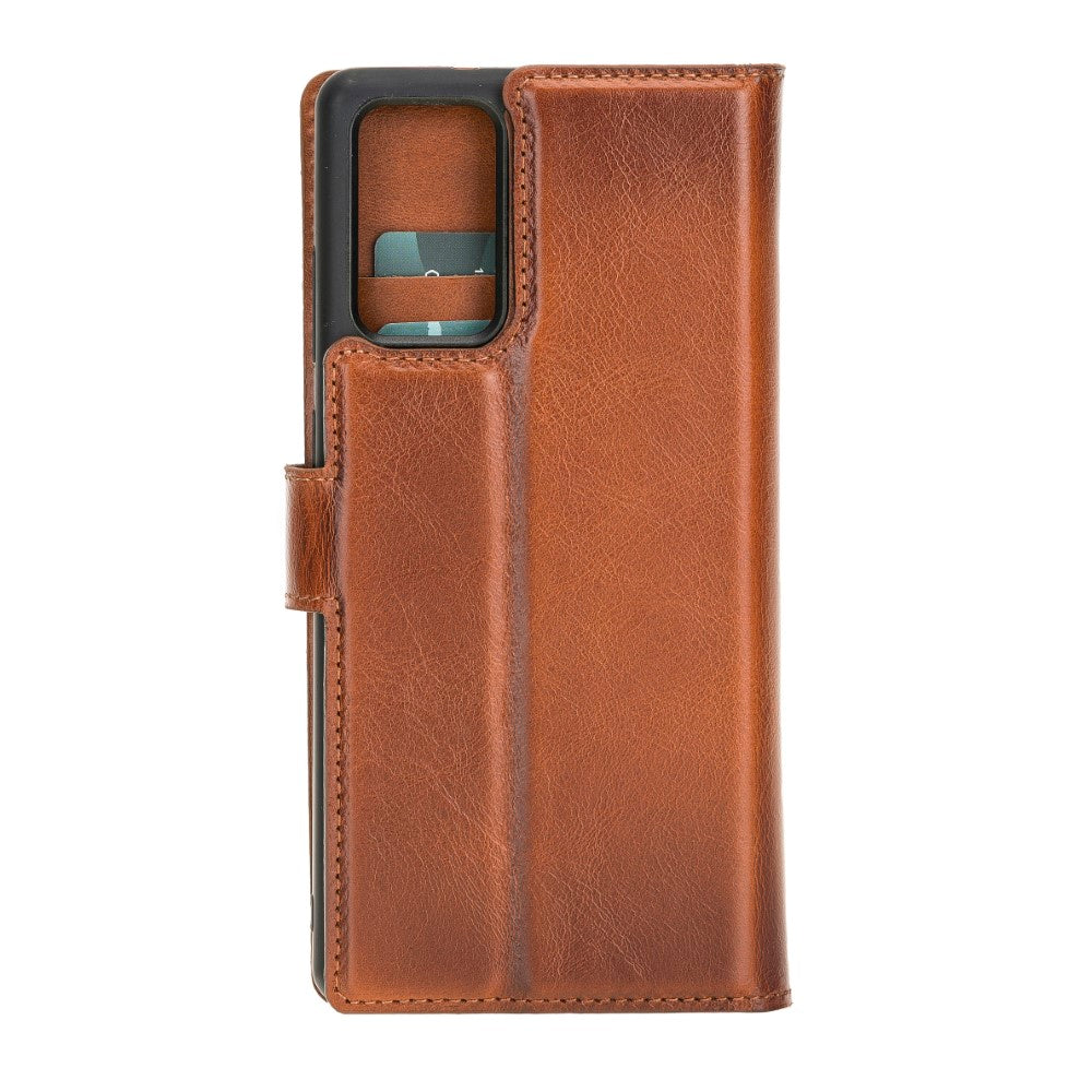 Samsung Galaxy Note 20 Compatible Leather Wallet Case RST2EF Brown