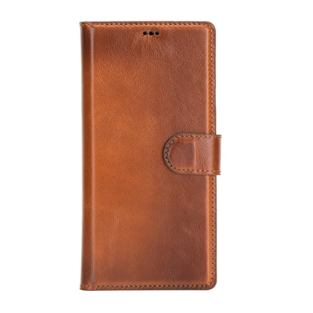 Samsung Galaxy Note 20 Compatible Leather Wallet Case RST2EF Brown