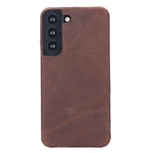 Samsung Galaxy S22 Compatible Leather Back Cover UJ G2 Brown