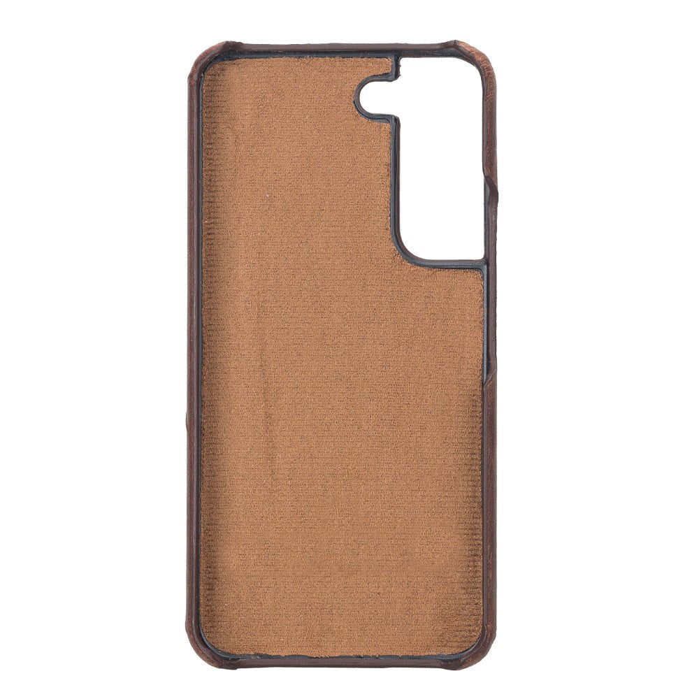 Samsung Galaxy S22 Compatible Leather Back Cover UJ G2 Brown