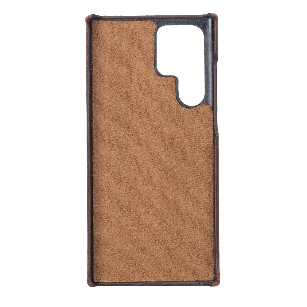 Samsung Galaxy S22 Ultra Compatible Leather Back Cover UJ G2 Brown