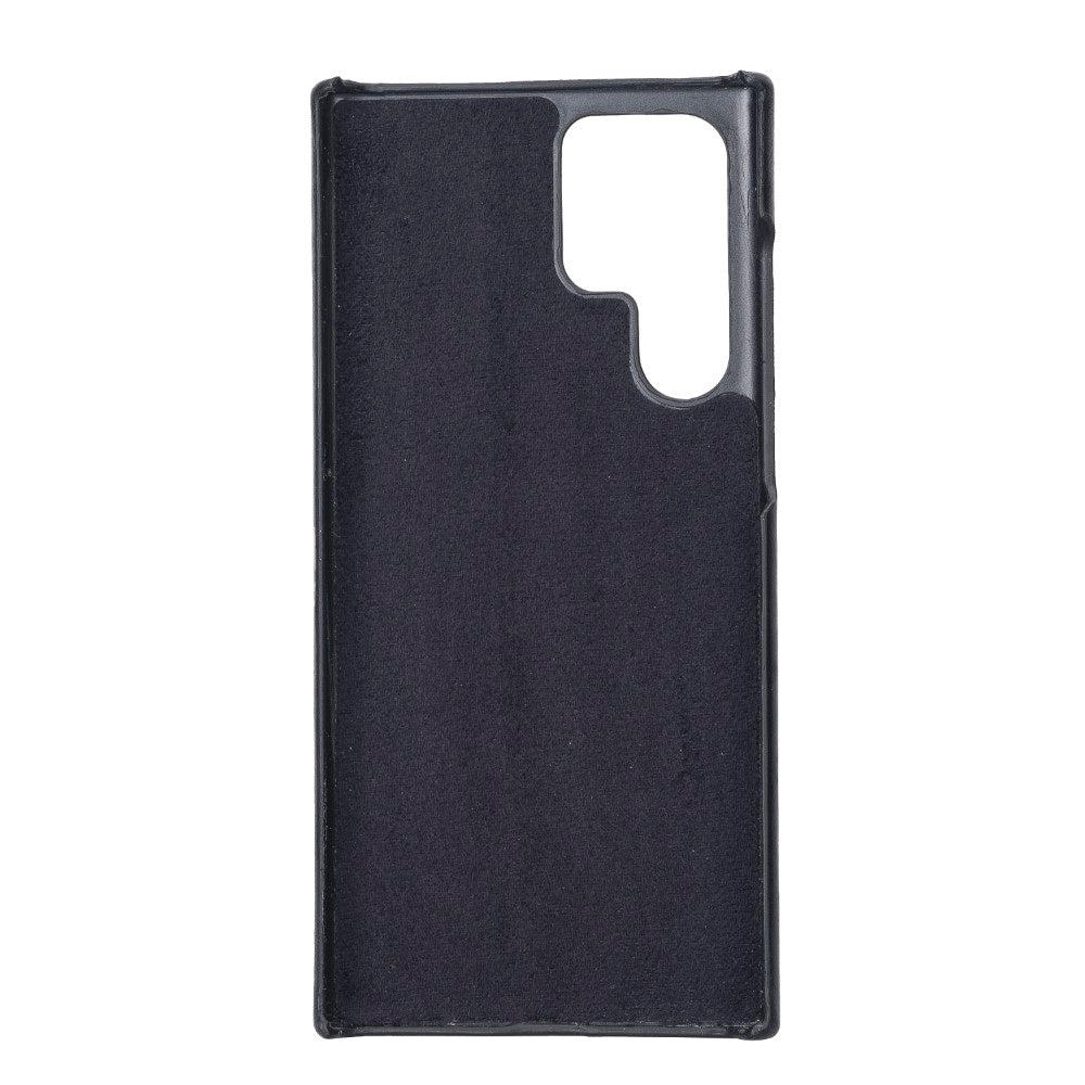 Samsung Galaxy S22 Ultra Compatible Leather Back Cover UJ RST1 Black