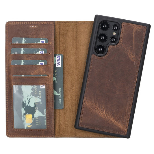 Samsung Galaxy S22 Ultra Compatible Leather Wallet Case MWWN G2