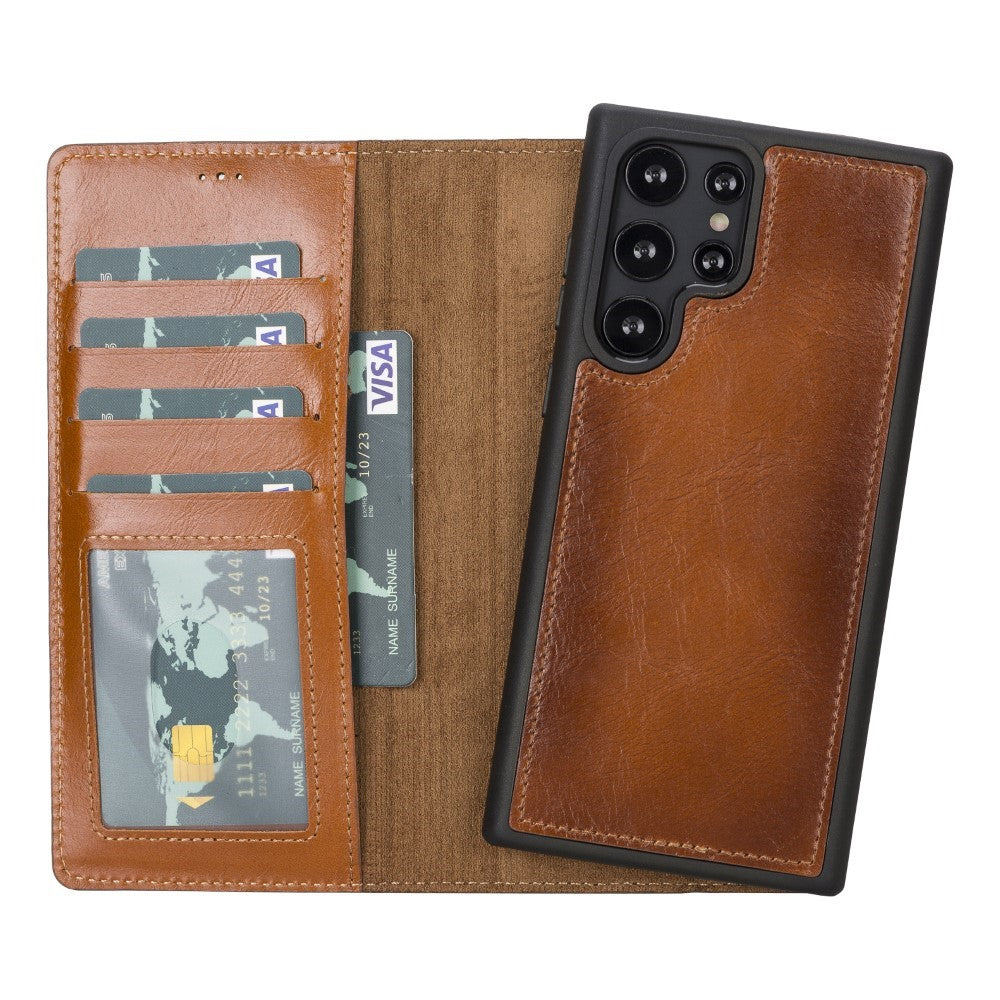 Samsung Galaxy S22 Ultra Compatible Leather Wallet Case MWWN RST2EF