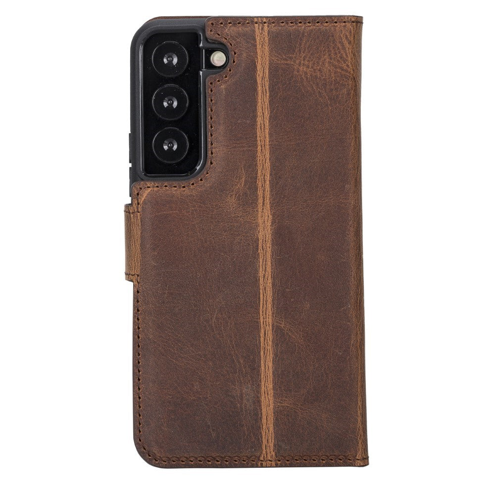 Samsung Galaxy S22 Compatible Leather Wallet Case MWWN G2 Brown 