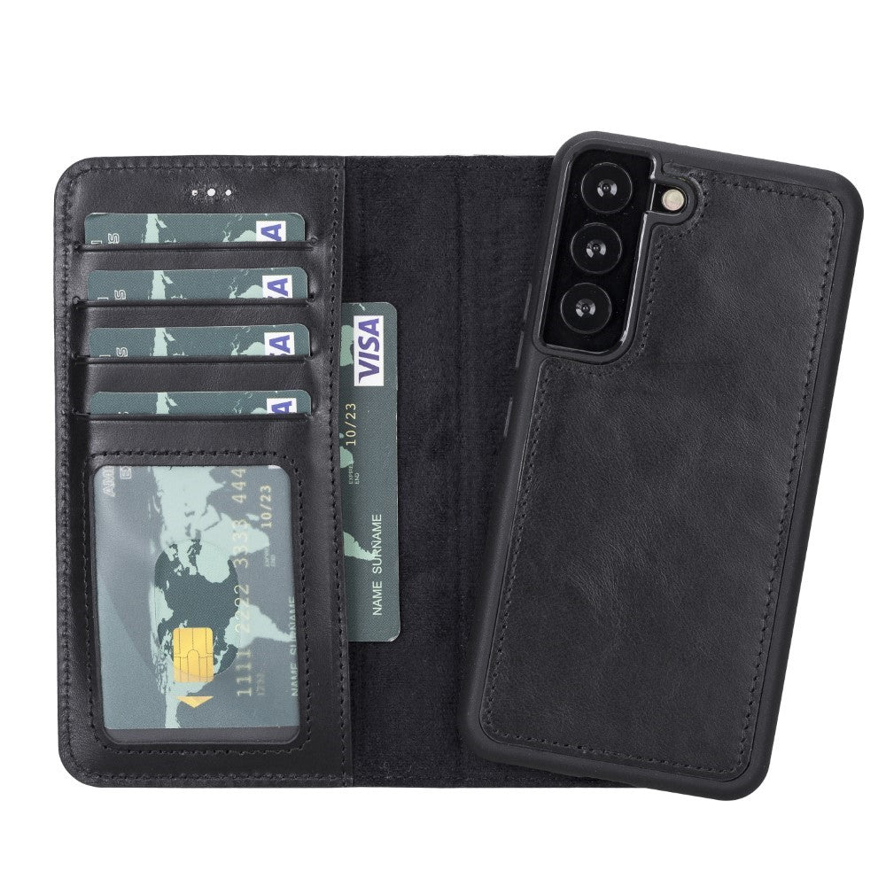 Samsung Galaxy S22 Compatible Leather Wallet Case MWWN RST1 Black 