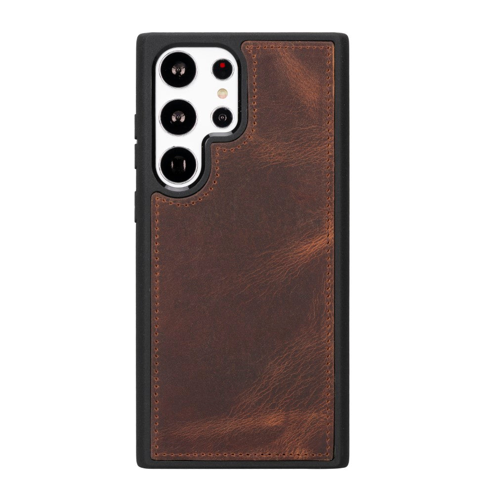 Samsung Galaxy S23 Ultra Compatible Leather Wallet Case G2 Brown