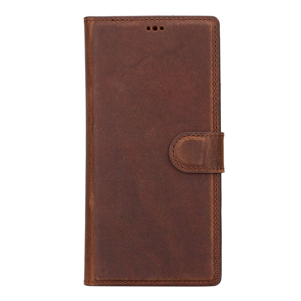 Samsung Galaxy S23 Ultra Compatible Leather Wallet Case G2 Brown