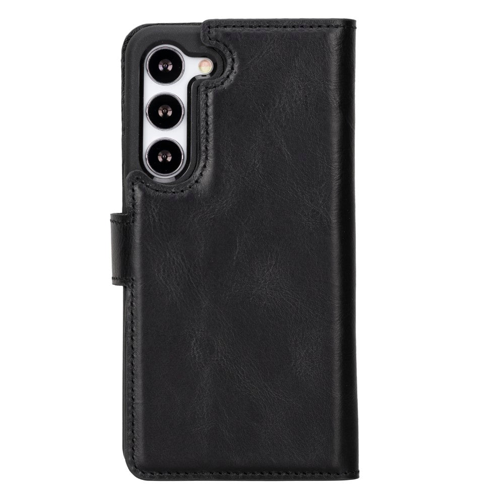 Samsung Galaxy S23 Plus Compatible Leather Wallet Case RST1 Black