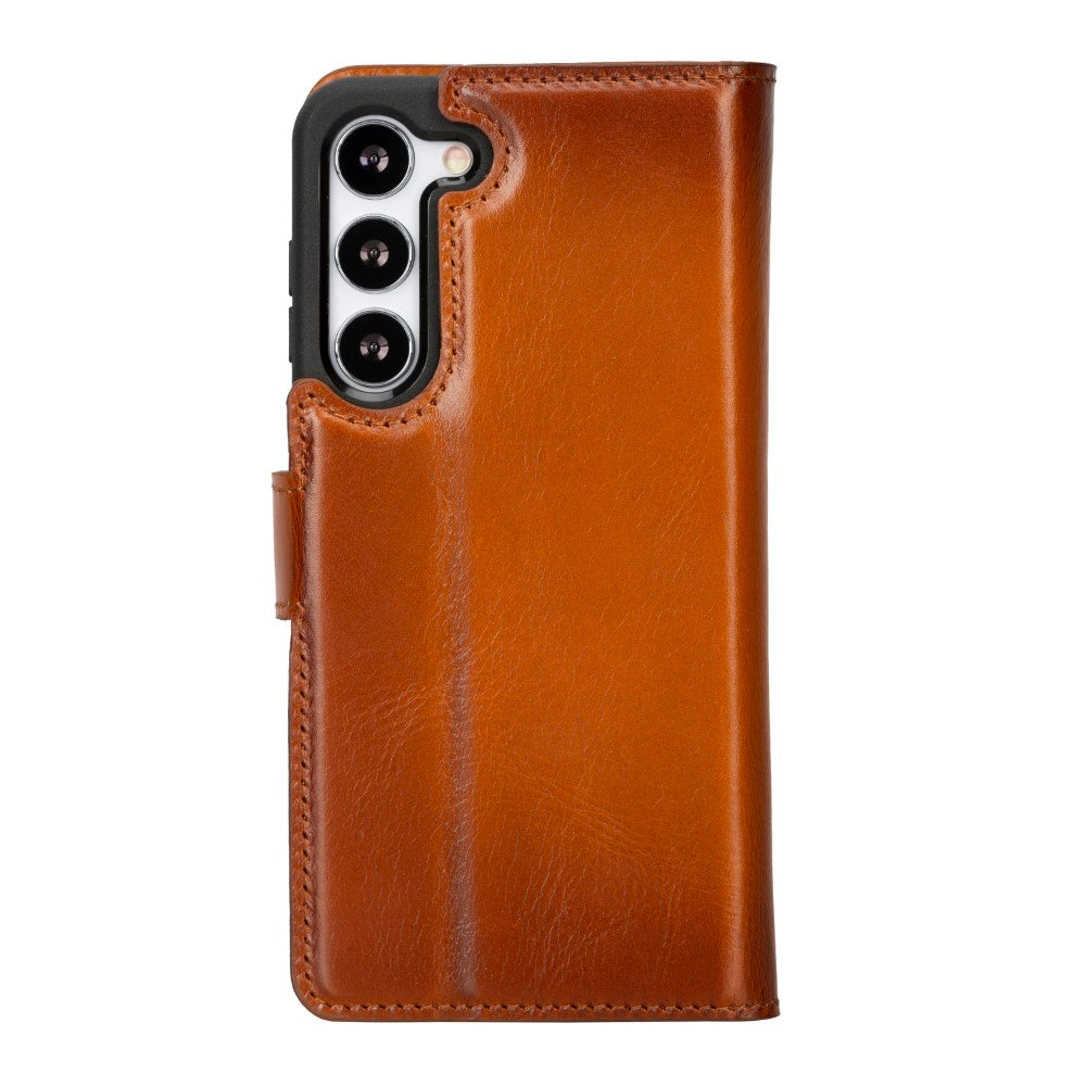 Samsung Galaxy S23 Plus Compatible Leather Wallet Case RST2EF Brown