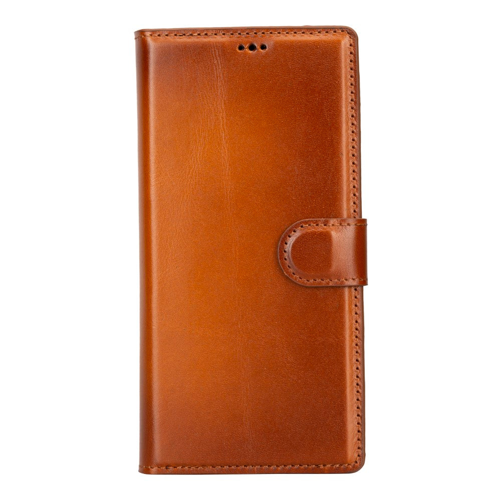 Samsung Galaxy S23 Ultra Compatible Leather Wallet Case RST2EF Brown